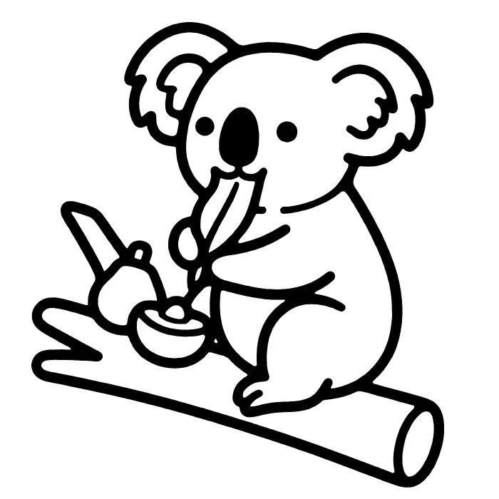 Коала: Ест