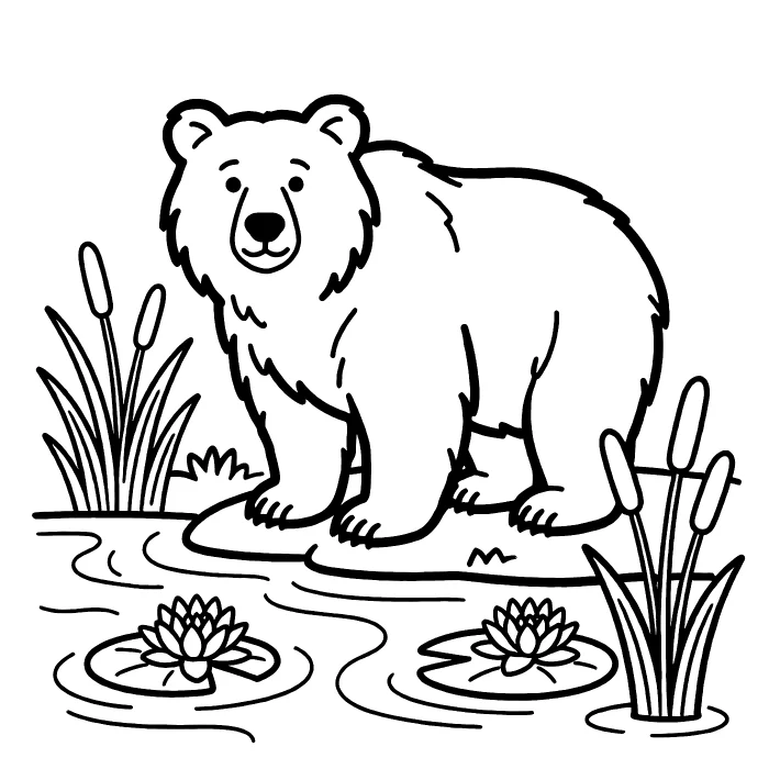 Медведь: У воды